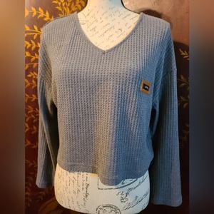 Letter Patched Waffle Tee